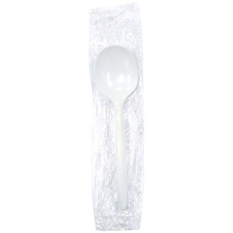 CRYSTAL WARE MEDIUMWEIGHT WHITE SOUP SPOON WRAPPED