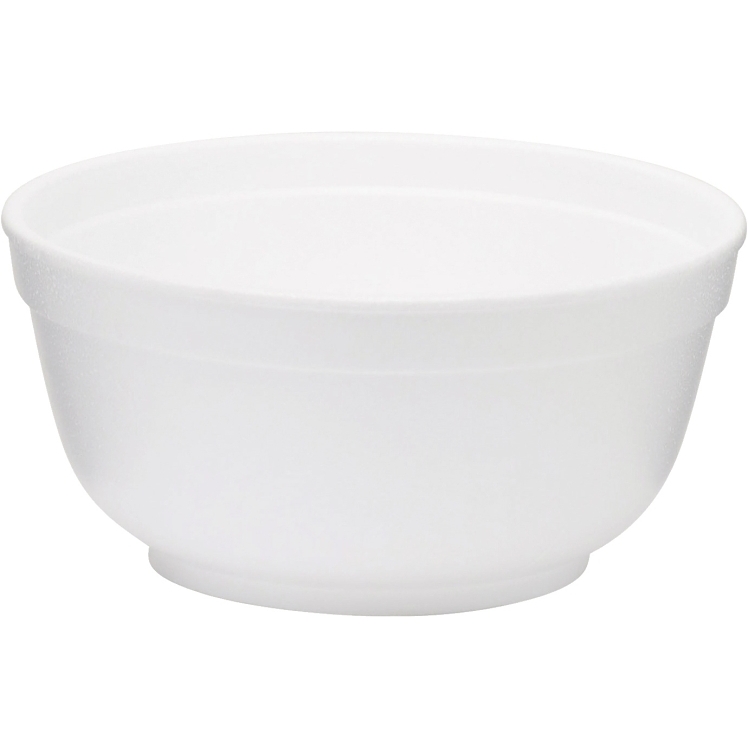 VIO 8 OZ FOAM WHITE ROUND PFAS FREE BOWL