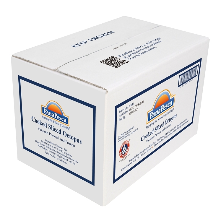 SLICED OCTOPUS COOKED