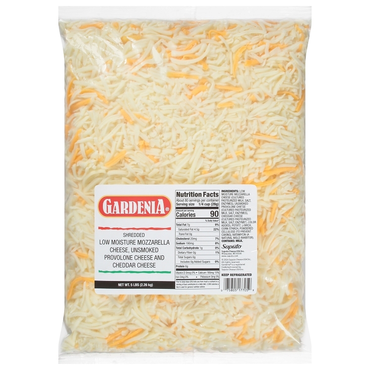 GARDENIA 3 CHEESE PIZZA BLEND 80/10/10 SHREDDED
