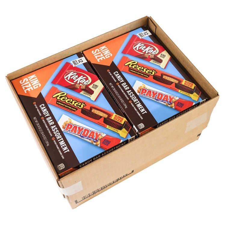 King Size Variety Pack (4 Paypday, 4 Reese's PB Cup, 4 Kit K