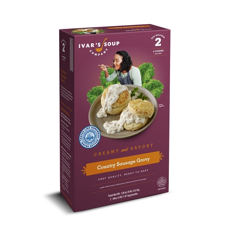 Ivars Food IVARS COUNTRY SAUSAGE GRAVY HOMESTYLE FROZEN - US Foods CHEF'STORE