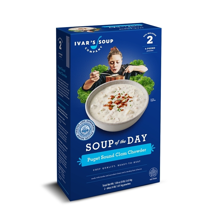 IVARS PUGET SOUND CLAM CHOWDER WITH BACON CONCENTRATE FROZEN