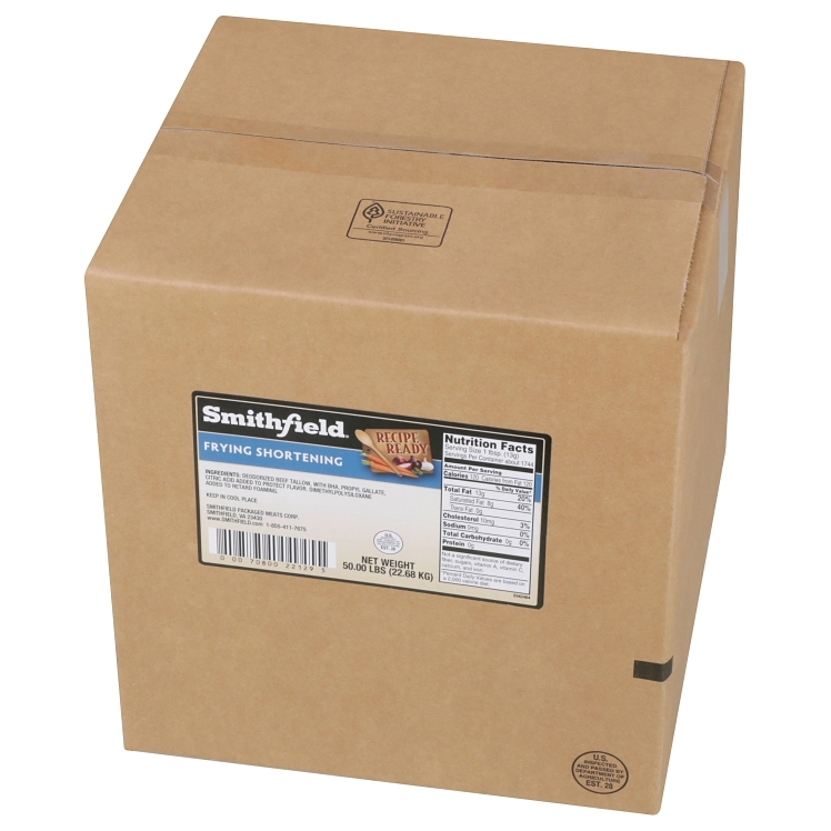 SMITHFIELD BEEF TALLOW FRYING SHORTENING, CUBE, 50 LB