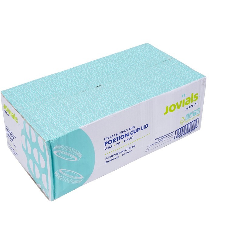 JOVIALS 0.75-1 OZ CLEAR PET PORTION CUP LID