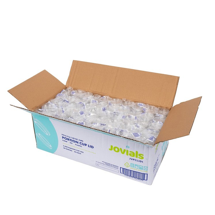 JOVIALS 0.75-1 OZ CLEAR PET PORTION CUP LID