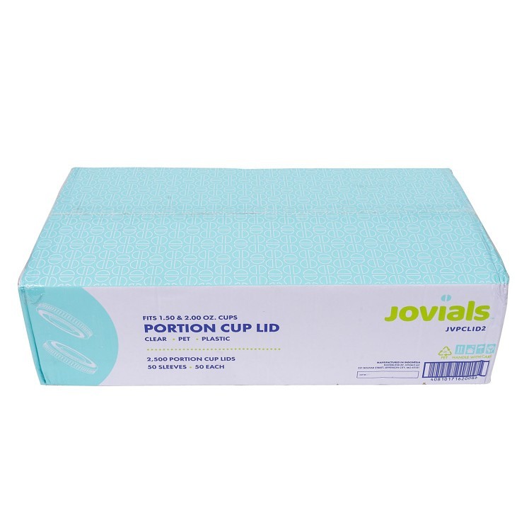 JOVIALS 2 OZ CLEAR PET PORTION CUP LID