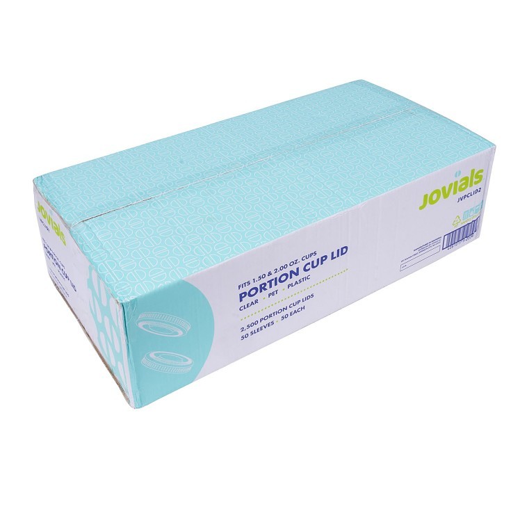 JOVIALS 2 OZ CLEAR PET PORTION CUP LID