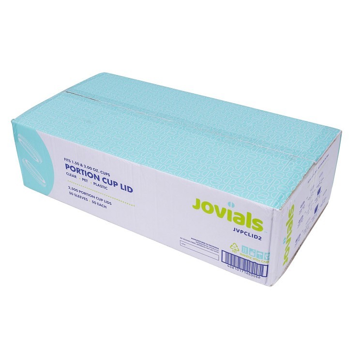 JOVIALS 2 OZ CLEAR PET PORTION CUP LID