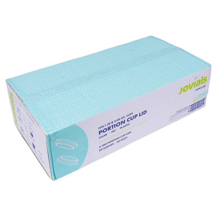 JOVIALS 2 OZ CLEAR PET PORTION CUP LID