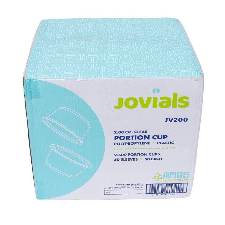 JOVIALS 2OZ CLEAR POLYPROPYLENE PORTION CUP