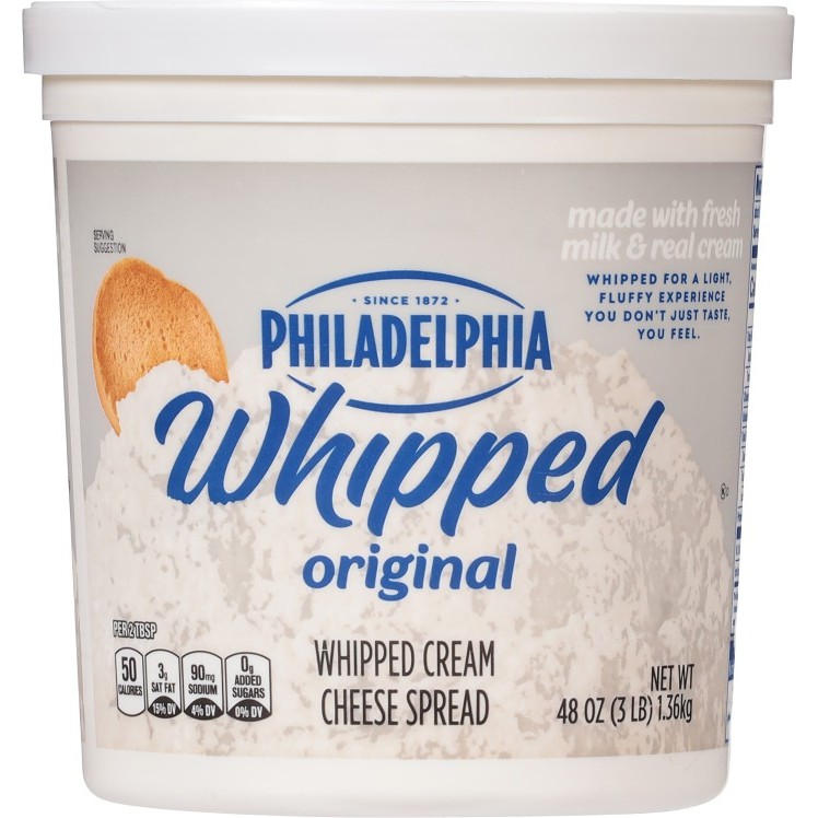 PHILADELPHIA WHIPPED CREAM CHEESE TUB