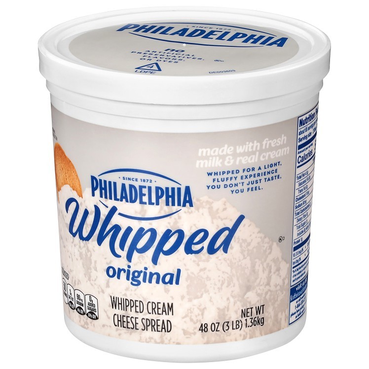 PHILADELPHIA WHIPPED CREAM CHEESE TUB