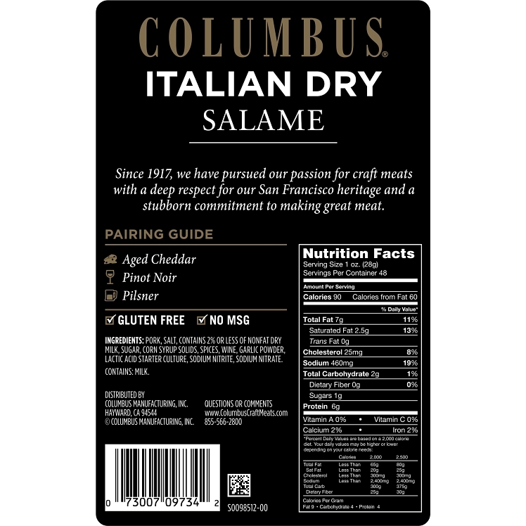 COLUMBUS ITALIAN DRY SALAME