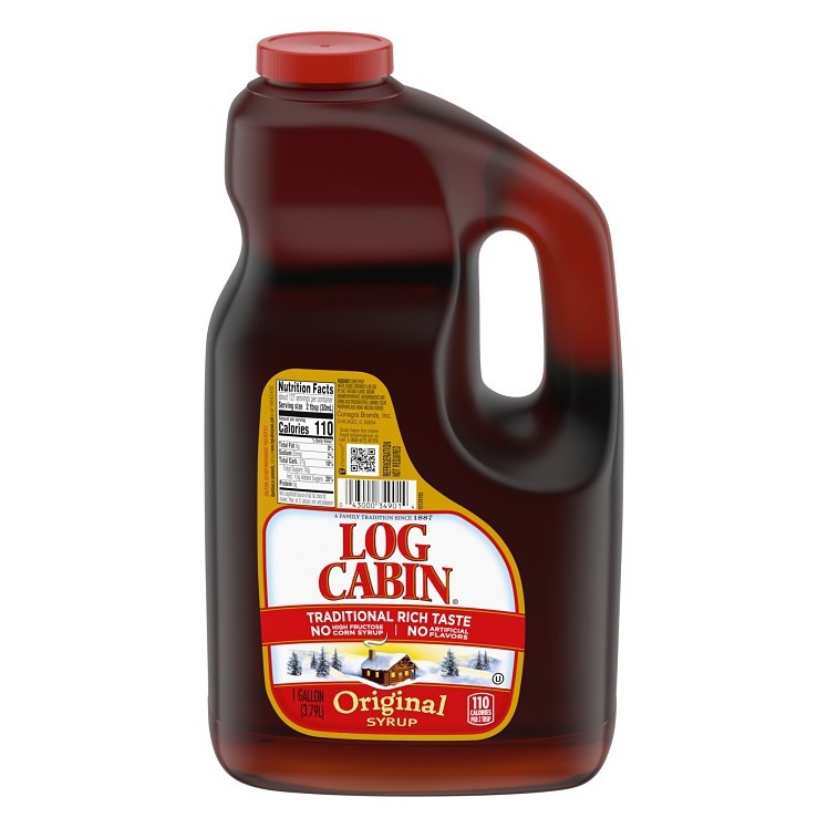 LOG CABIN MAPLE FLAVORED SYRUP PLASTIC