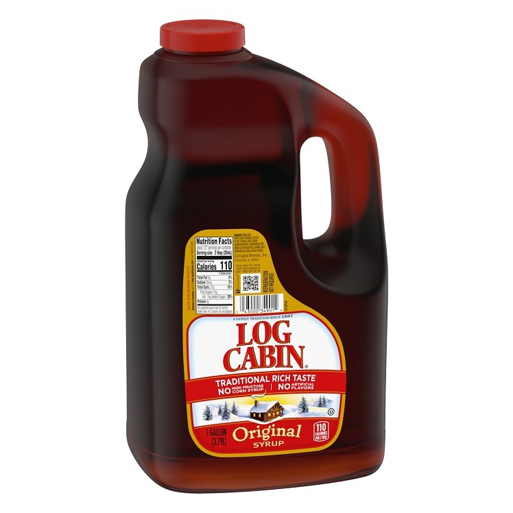 LOG CABIN MAPLE FLAVORED SYRUP PLASTIC