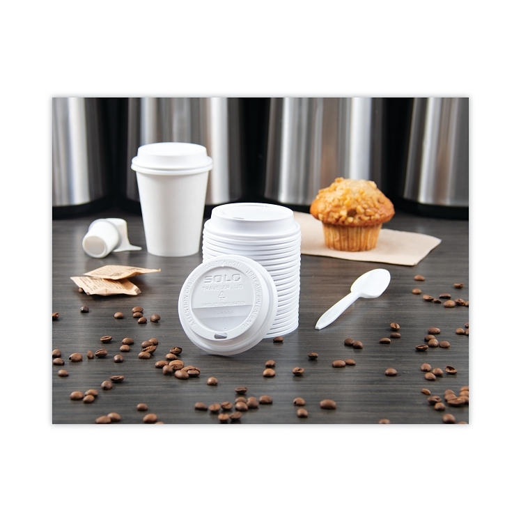 DART PLASTIC WHITE LID FOR 8 OZ HOT CUPS